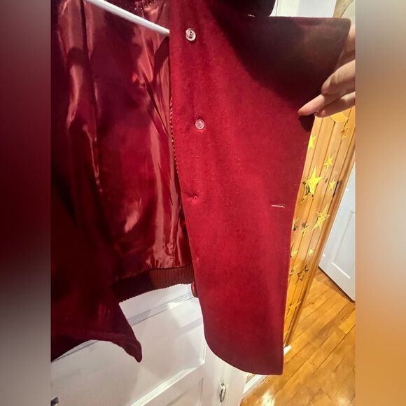 Kenneth Cole New York Long Sleeve wool blend jacket maroon size M - Picture 3 of 8